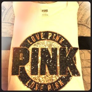 Vs pink t shirt and hoodie. Size Small